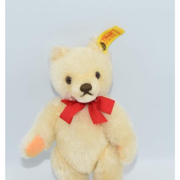 Vintage 1980's Teddy Bear Steiff Honey Mohair Jointed 0203/18 Button Tag - Picture 2 of 8